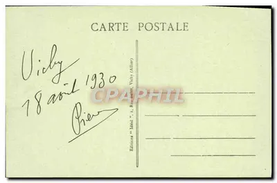 Vichy - Źródło Szpitalne — Wydawca Ideal, n° 379 — Rewers