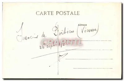 Poitiers (Vienne) — Dolina Clain powyżej mostu Joubert i wzgórza Niewidzialnej Panny — Jules Robuchon, fot. Poitiers - 26 — Rewers