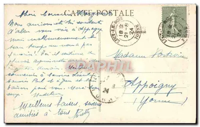 Dolina Cousin — Piękne Widoki — Avallon — Kąt Rzeki przy Mostku Gardes — wydawca Fournain — Rewers
