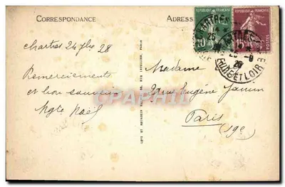 Chartres — Szczegóły starego domu — L.L. n°208 — Rewers