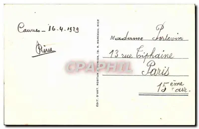 CANNES — Ogólny widok z południa — Wydawca Rostan & Hunier, nr 554 — Rewers