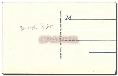 CANNES — A Praia e os Hotéis — R. M. n°525 — Verso