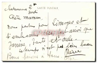 Châteauroux — Vista panorâmica — Édit. « Au Bélier » n° 811 — Verso