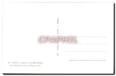 Vichy — Fonte Grande Grille — C.A.P. (n°27) — Verso