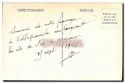 Villefranche-sur-Mer — A cidade e a baía — LL — Verso