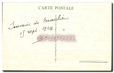 Beaulieu-sur-Mer — Ogólny widok. Cap-Ferrat. Widok zrobiony z Grande-Corniche — Wydawca Art Rosas i Miret, Nice — Rewers