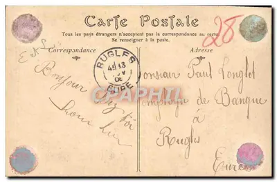 Dreux — Capilla de San Luis. Tumba del Duque y de la Duquesa de Orleáns — Editor D. Phil. — Reverso