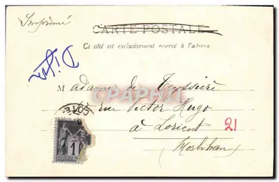 Dijon — Beeld van Sint Bernard — L. V. uitg. 1901 — Achterkant