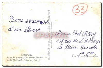 Bordeaux — vista panorâmica — Tito — Verso
