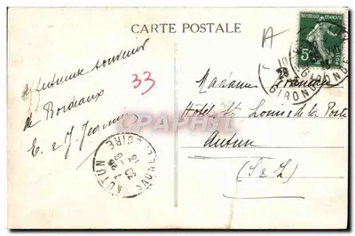 Bordeaux — Praça dos Quinconces — A.H. 9 — Verso