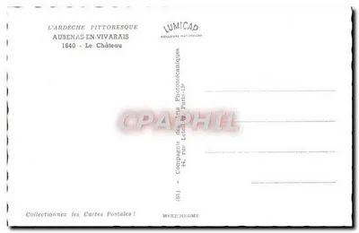 Aubenas-en-Vivarais — O Castelo — A Ardèche Pitoresca — Verso