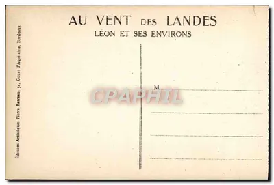 Bilhete postal antigo Environs de Leon Les exiles — Verso