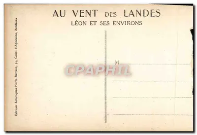 Léon e seus arredores — Ao vento das Landes — Edições Artísticas Pierre Barreau, Bordeaux — Verso