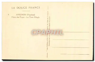 Avignon (Vaucluse) — Pałac Papieski - Wieża Kątowa — Wydawnictwo Sztuki Yvon, Paryż — Rewers