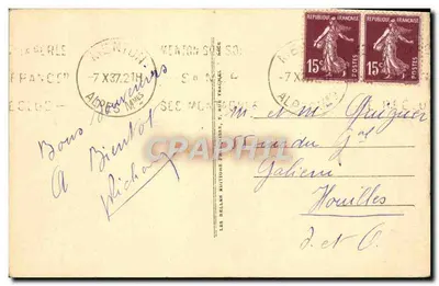 Menton — Widok z Garavan — Bef 94 — Rewers