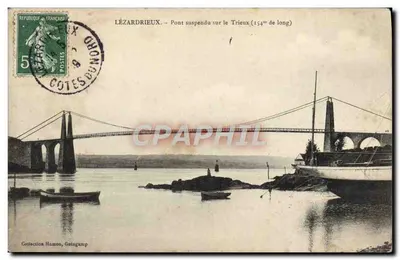 Lézardrieux — Ponte Suspensa sobre o Trieux (154m de comprimento) — Coleção Hamon, Goingsamp