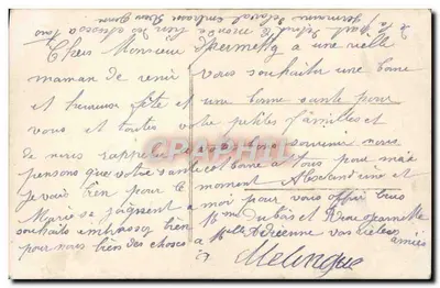 Dziewczynka w czerwonej mundurku marynarki — Szczęśliwego Dnia — wydawca Lux, nr 654 — Rewers