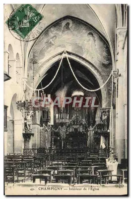Champigny — Interior da Igreja — Editor F.D. n°49