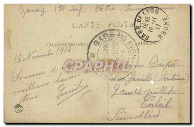 Lyon - Praça dos Cordeliers - Pérímetro da Bolsa e Igreja de São Bonaventura - É.R. — Verso