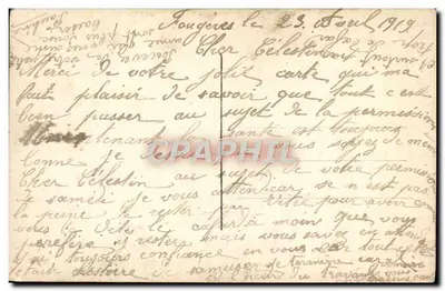 Kobieta w lesie z bukietem — 'Ces Fleurs et mon cœur' — DIX 926/4 — Rewers