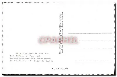 Toulouse — Miasto różowe — Wydawca Labouche, nr 400 — Rewers