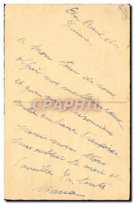 Tulipas — Boa Ano — Carta postal de votos — Verso