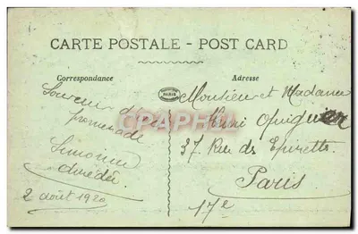HAM em ruínas — A Abadia, Pátio Interno do Claustro — La Pensée, n°3101 — Verso