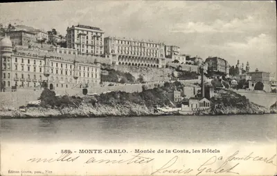 Monte-Carlo - Subida da Costa, os Hotéis - Edição Guetta, n°588