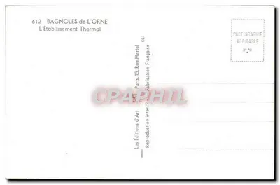 Bagnolles-de-l'Orne — Ujęcie termalne — Les Éditions d'Art — Rewers