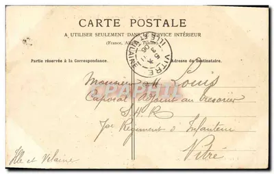 Las Vincennes — Wejście do lasu — E. Pouydebat, ulica Faidherbe, Paryż — Rewers
