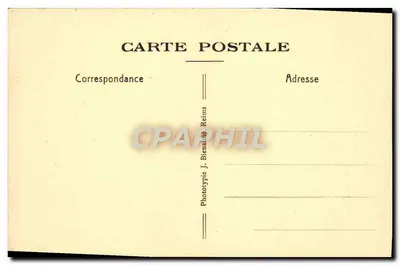 Reims — Stare Opactwo św. Remigiusza (Szpital) i Bazylika — Fototypia J. Bienaime, Reims — Rewers