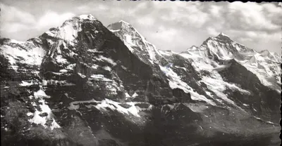 Faulhorn, Jungfrau, Mönch und Eiger — 1063 — Verlag Seidel-Helvetia, Brienz