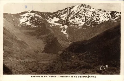 Environs de VICDESSOS — Goulier e o Pic d'Endron (476m.) — ERA