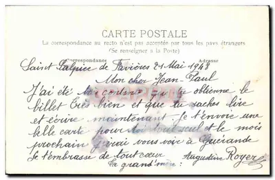 Fontenay-les-Briis — O Castelo — S. & O. n°5 — Verso