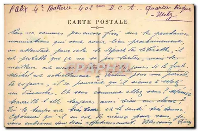 METZ — Porta dos Allenards e a Seille — Manoil, n° 110 — Verso