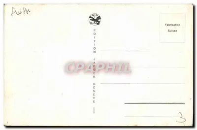 Genewa. Most Mont-Blanc i wyspa J.-J. Rousseau — Wydawnictwo Jaeger, nr 6016 — Rewers