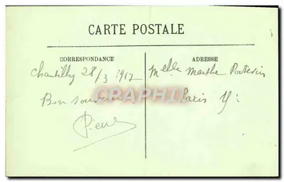 Chantilly — Perspektywa zamku i parku — Ll. — n°60 — Rewers
