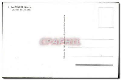 Bilhete postal moderno La Charite Uma Vista Da Loire — Verso