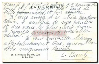 O Capuz Marrom — Arredores de Toulon — L. Buret — Verso