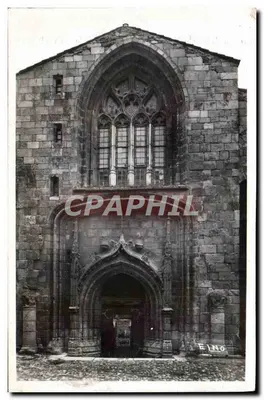 Fachada da igreja — Langogne (Lozère) — Edição Léon MARGERIT, Le Puy