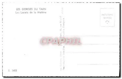 As Gorges do Tarn — Os Curvas da Malène — Les Éditions d'Art, Paris — Verso