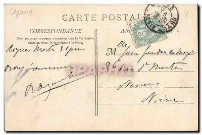 Aigues Mortes - Porta da Marinha (por onde St-Louis saiu para embarcar) — Fototipia E. Lacour - Marselha, n° 3019 — Verso