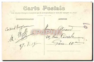 Bourges — Widok z brzegów Yèvre — E.N. n°453 — Rewers