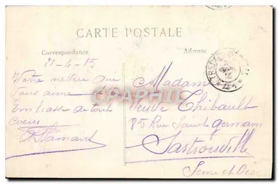 Arras — Lo que queda del Campanario y del Ayuntamiento — L. C. H. Paris, n° 176 — Reverso
