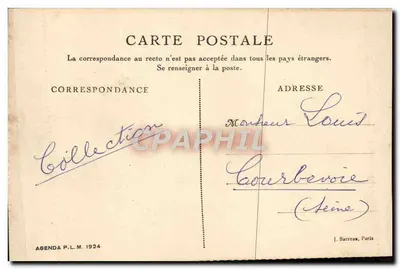 Korsyka — Okolice Ajaccio — Agenda P.L.M. 1924, Cl.A. Tomasi — Rewers