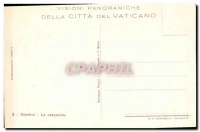 Giardini - Le cascatelle — Série I — Edição S.A. COMINELLI - MILANO — Verso