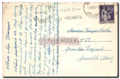 Luchon-Superbagnères — Widok z góry na okrągły przewód i dolinę Lysu — Pyrenees Środkowe — wydawca Luchon-Superbagnères, nr 475 — Rewers