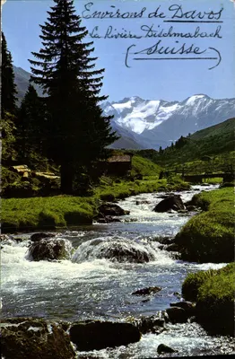 Arredores de Davos — O Rio Dischmabach — Suíça