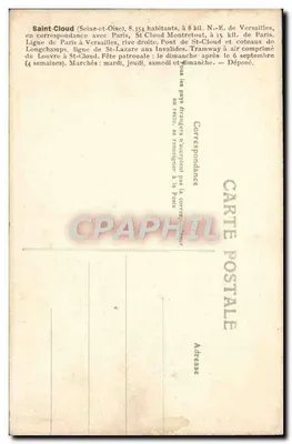 Park Saint-Cloud — Aleja Barrières — wydawca nieznany, nr 34 — Rewers