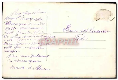 Kwitki myśliwca — dekor kwiatowy i krajobraz — E.M. 415 — Rewers